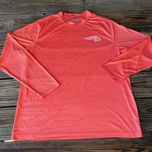 Men’s Reel Life “Raised on the Water” Long Sleeve Lightweight Pink T Shirt